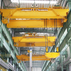 Heavy <strong>loading</strong> box type 100 ton <strong>double</strong> girder bridge crane with trolley - Product Image 1