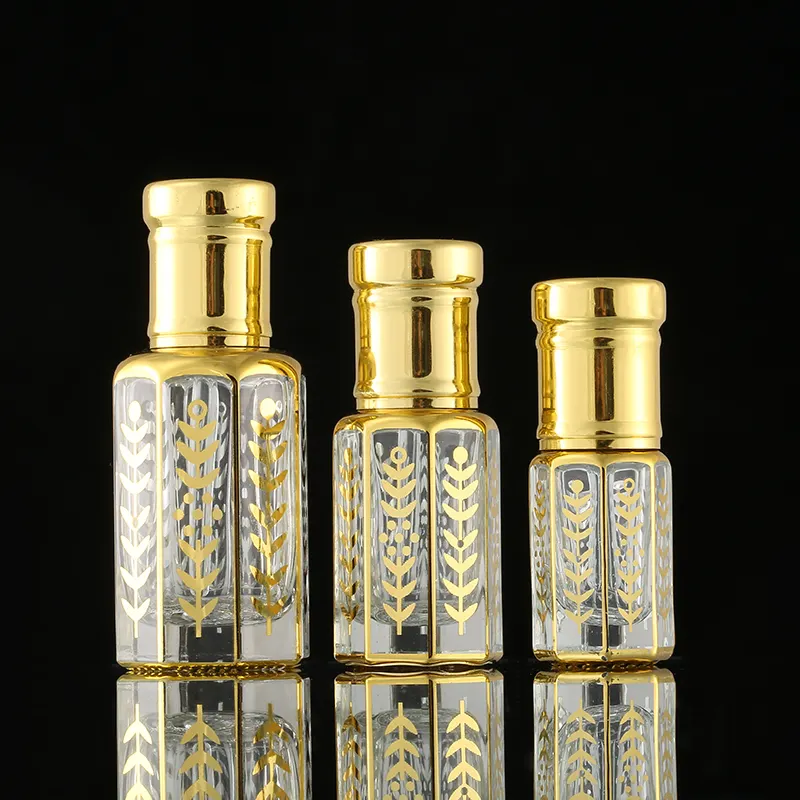 Cg — bouteille d'huiles essentielles en verre, petit format, pour conserver du arôme, les huiles essentielles, décoration arabe, existe en 3ml, 6ml, 12m