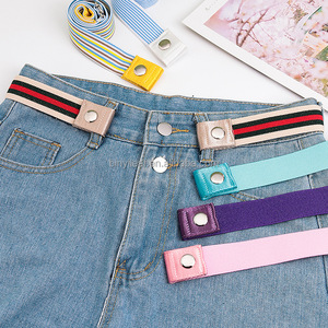 Cổ 3Cm Bán Buôn Khóa Miễn Phí Vải Vải Vành Đai Nylon Dệt Của Phụ Nữ Cộng Với Đàn Hồi Căng Lười Biếng Thắt Lưng Cho Quần Jean Quần Dresses - Product Image 1