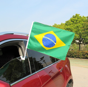 Ruiyuan Custom Size Logo Car Flag 45 * H30cm Brazil Window Car Flag Frame Can <strong>Be</strong> Parade Election Various Event Flags - Product Image 2
