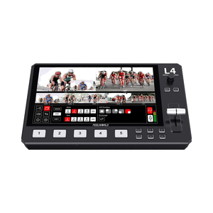 Feelw Orld L4 10.1 Inch Touch Screen Video Switcher Real-time Preview 5 <strong>Input</strong> <strong>Sources</strong> PST PGM Operation Live Streaming Equipment - Product Image 1