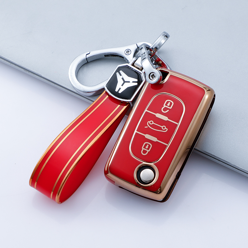 3 Button Red + Keychain