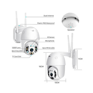 Sistema de cámara de seguridad inalámbrico 1080p Domo infrarrojo Sur cámara de vigilancia WIFI Monitor inteligente intercomunicador de Voz bidireccional rotación PTZ - Product Image 4
