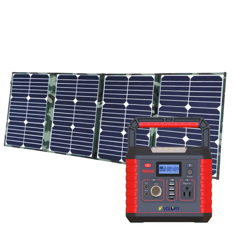 Panel de 1kw fácil de instalar inversor generador portátil de iluminación del hogar sistema de energía Solar campamento Kit