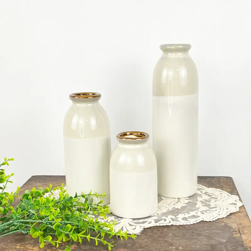 Benzersiz tasarımcı çömlek vazolar seramik çiçek vazo Drippy sır şişe eve taşınma için
