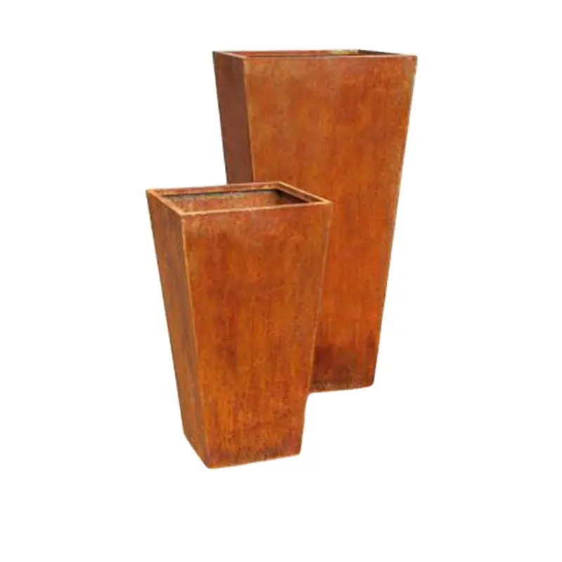 Manufacture price mud corten steel animal shape flower pot