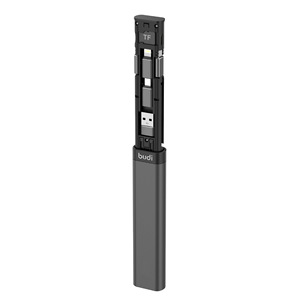Evrensel BUDI çok fonksiyonlu akıllı adaptör kartı depolama veri kablo USB kutusu 15w kablosuz iPhone şarj cihazı Huawei taşınabilir - Product Image 2