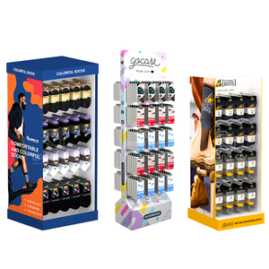 Tùy chỉnh quần áo Rack hiển thị cho cửa hàng bán lẻ với móc áo may mặc hiển thị Đứng Xoay sock hiển thị giá giấy Rack hiển thị - Product Image 1