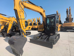 XE85F 8 טון חופר חופר זחל קטן עם קו צינור הידראולי ורשת מגן