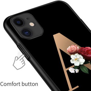 IPhone 12 11 Pro Xs Max X Xr 8 Plus 7 6sTPUカスタムフローラルレターパターンデザイン用ケースiPhone12用保護電話カバー - Product Image 2