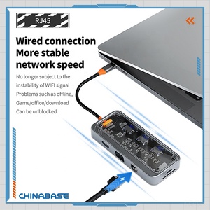 具有4K HDMI VGA C型PD USB3.0 RJ45以太网SD/tf卡读卡器3.5毫米的10合1 USB C集线器加密狗适配器扩展坞。 - Product Image 5