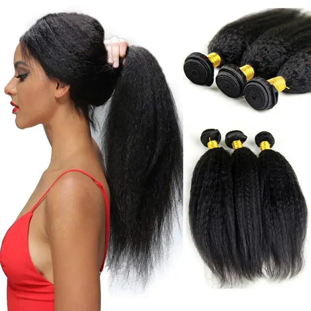 Venta al por mayor de proveedores de cabello virgen niñas recto brasileño rizado cutícula alineada pelo virginal cabello humano 100 natural