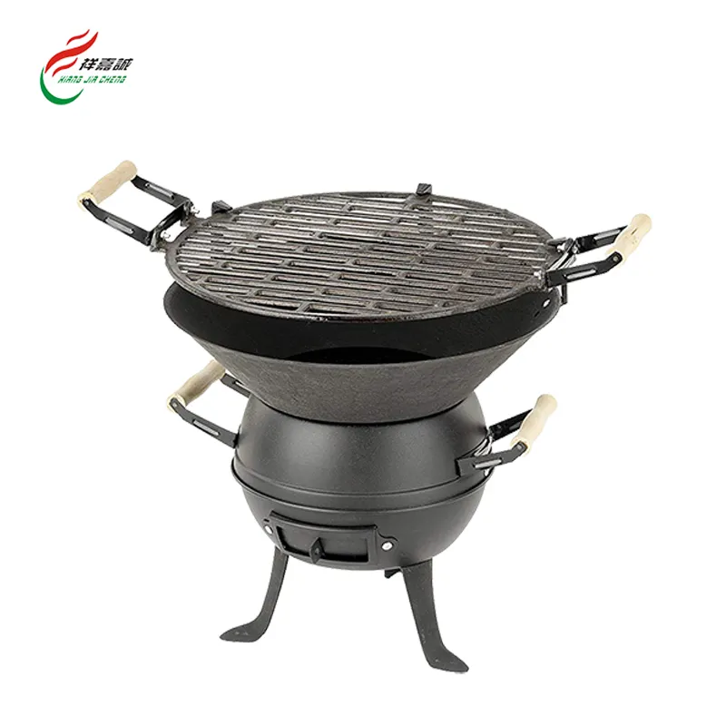 Professional Tabletop Cast Iron Adjustable Charcoal Grill Cast Iron Barbecue Grill