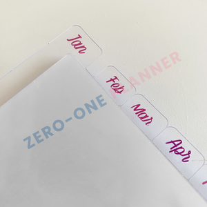 A5 A6 Personal Size PP Monthly Divider with Side Tab 12 Monthly Planner Dashboard Text Print Tab Index Pages clear PVC Divider - Product Image 3