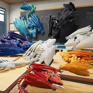 للبيع بالجملة ثلاثي الأبعاد مطبوع Archaeopteryx الريش التنين الطائر التيروصور المنقولة نموذج محاكاة مشترك الديناصورات الحيوانات البلاستيكية - Product Image 2