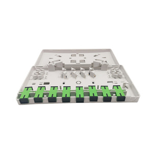 Caja de terminales de plástico para interiores, caja de terminales ABS, adaptador SC/FC/LC, 8 núcleos, 8 puertos, placa frontal FTTH, caja de conexiones de fibra óptica - Product Image 3