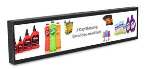 7.36-88 Inch <strong>5000</strong> <strong>Nit</strong> High Brightness Ultra-wide Viewing Angle Android Player with Tempered Glass Stretched bar LCD Display - Product Image 4