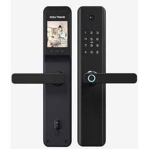 Tuya Wi-Fi Video Intercom Smart Türschloss mit HD-Kamera Sichtbarer Bildschirm App-Karten code Kompatibel mit Glas Aluminium Holztür - Product Image 1