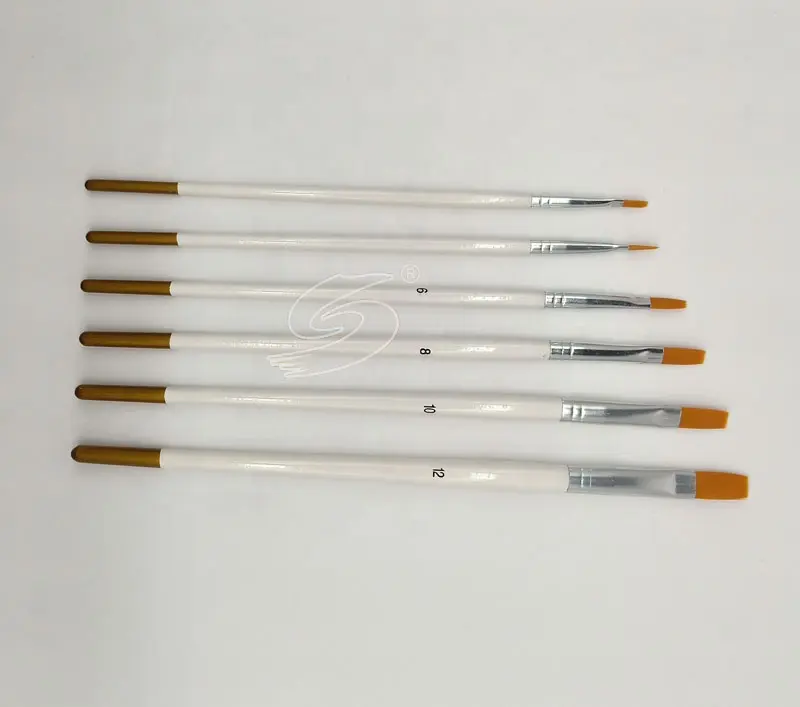 6 Pieces Pens Acrylic Pinceles Arte Paint Brush Set Professional Artist With Brushes