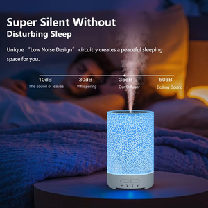 Diffusore di aromi ad ultrasuoni da 150ml Mini umidificatore d'aria crepa Design USB alimentato da 7 luci a LED a colori per la casa, camera da letto - Product Image 6