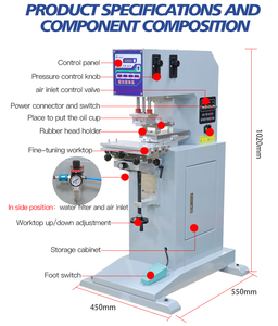 Độ Chính Xác Cao 100*250Mm Màu Duy Nhất Máy In <span class=keywords><strong>Pad</strong></span> Với Cốc Dầu Bán Tự Động Cốc Dầu Máy In <span class=keywords><strong>Pad</strong></span> - Product Image 2