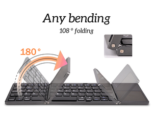 2025 nuevo Dropship Ce Rohs ruso/español/inglés B033 Mini teclado plegable inalámbrico Bt con panel táctil para Windows, Android, IOS - Product Image 2