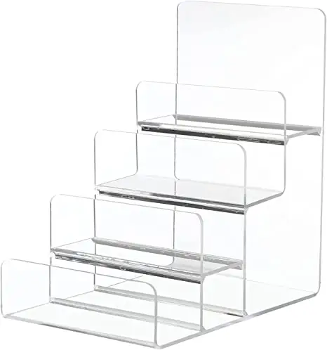 Bolsa de acrílico transparente para gafas, estante de exhibición personalizado, bolsas de exposición acrílicas, estante de mesa para perfume