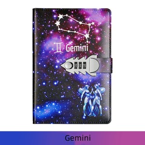 12 libro di codici zodiacali quaderno per studenti ragazze delicato blocco note portatile per libri A mano con serratura - Product Image 6