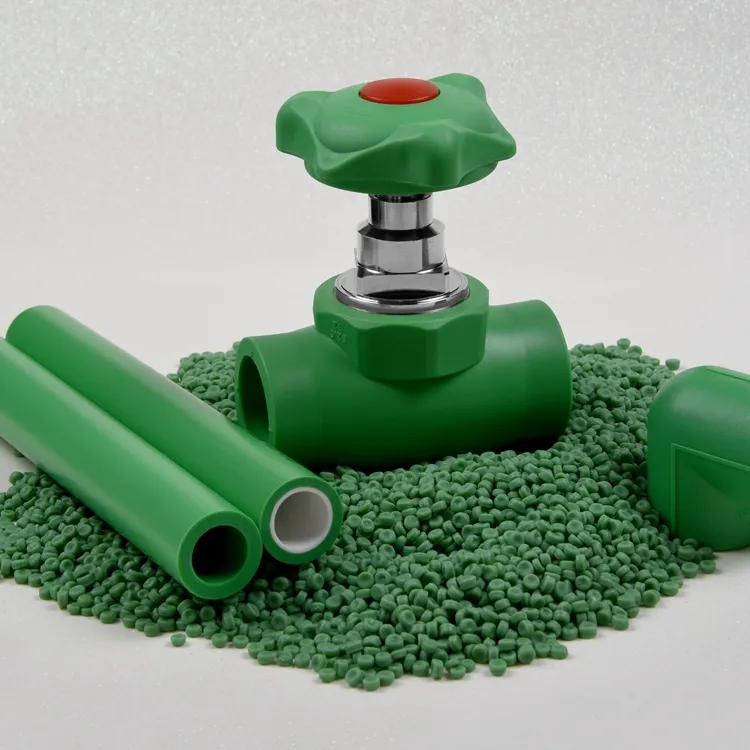 green color virgin raw material new design PPR Stop Valve ppr gate valve plastic manifold stop valve 1/2 with iron hand wheel