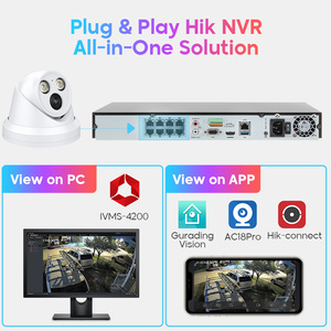 美国股票兼容Hik 4MP 5MP 8MP 12MP 4k原始设备制造商人类和车辆检测即插即用全彩网络PoE IP摄像机 - Product Image 6