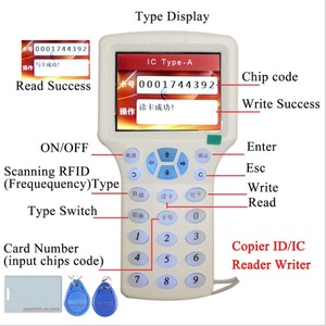 Tragbarer 300CD 13,56 MHz/125kHz Rfid Reader und Writer ID/IC-Kartenleser Rfid Duplica tor - Product Image 3