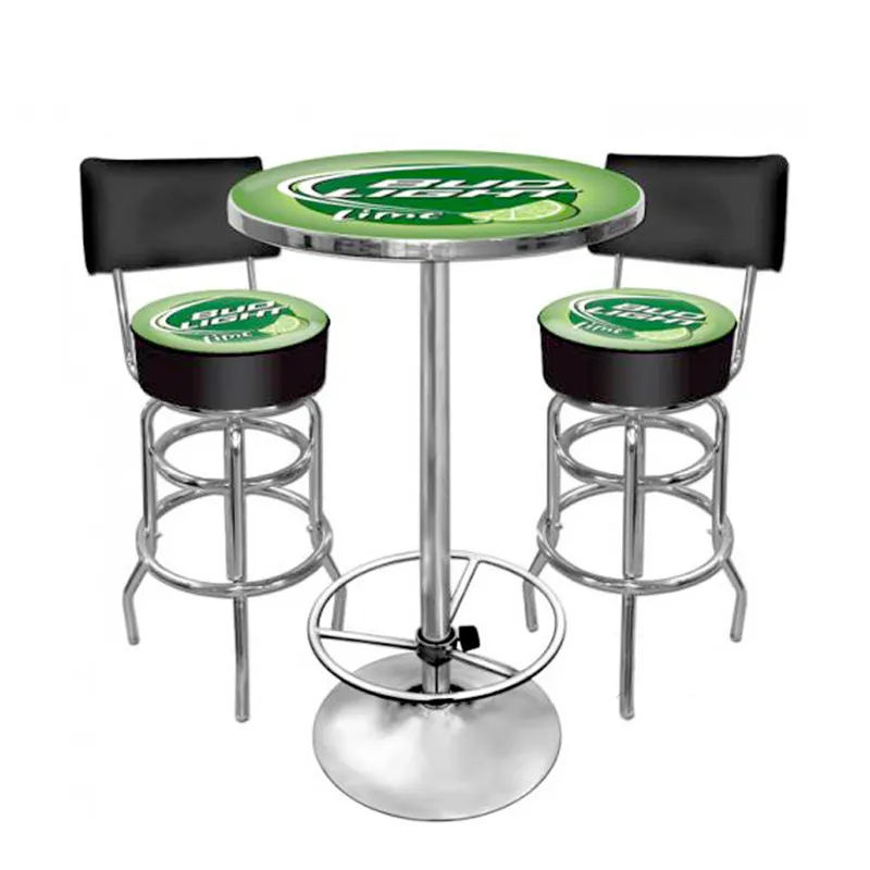 Juegos de mesa de alta calidad para pub al aire libre, mesa de altura y sillas