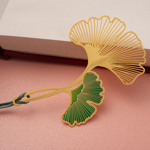 荷叶脉金属书签，古风文化创意国花锦鲤书签，中式礼品书签 - Product Image 2