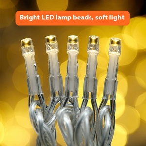 Cadena de luces navideñas LED de 8 funciones, alimentado por batería USB, resistente al agua, IP44, Control remoto, fuente de alimentación CC para uso transfronterizo - Product Image 4