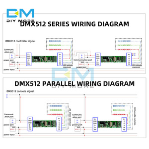 Scheda di decodifica del modulo a corrente costante a 4 canali DMX512 DM-113 DC12-24V 2A 192W scheda di decodifica a tensione costante a quattro canali - Product Image 3