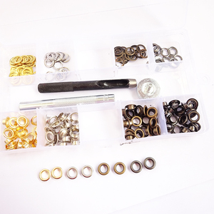 1/4英寸索环工具套件100套金属索环孔眼套件，带安装工具 - Product Image 1