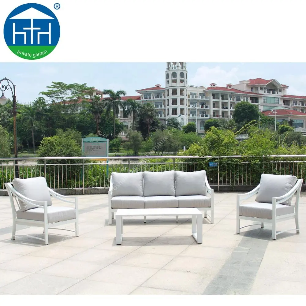Di modo da giardino patio funiture divano set divano per esterni salotto mobili in alluminio divano da giardino