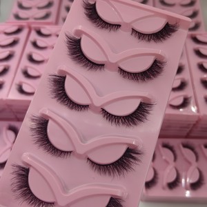 2024 New Design Foxy Winged Cat Eye <strong>Lashes</strong> Angel Wing Natural Silk <strong>Lash</strong> Faux Mink fox Eye <strong>Lashes</strong> with Private Label - Product Image 5