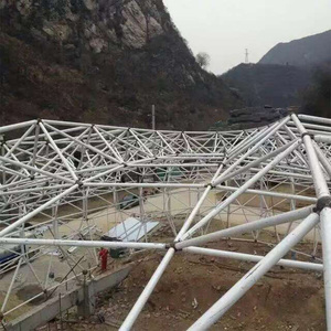 Edificio de estructura de acero con cúpula de Atrio, marco de espacio atornillado y techo de vidrio-Ideal para centros comerciales, piscinas e invernaderos - Product Image 4