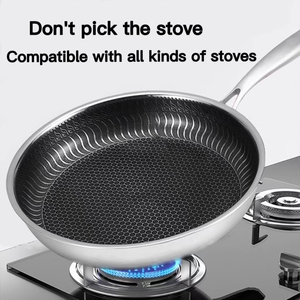 Chảo inox 316 cao cấp Zhenneng bán buôn, 28CM, chống dính, bộ dụng cụ nấu ăn, chảo rán tổ ong - Product Image 5