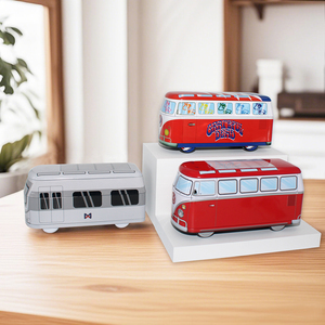 Tùy Chỉnh Trẻ Em Của Xe Buýt Xe Hình Kim Loại Tin Hộp Cấp Thực Phẩm Rỗng Lưu Trữ Container Cho Kẹo Tinplate Quà Tặng Bao Bì - Product Image 1