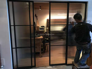 Customizable Modern Style Sliding Door with French Design Steel Frame Hanging Curtain-IdealCN <strong>Supplier</strong> - Product Image 6