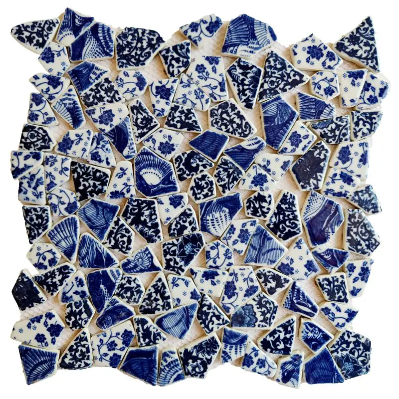 Jingdezhen Cerâmica Mosaico Fundo wWall Adesivo Fácil de Limpar