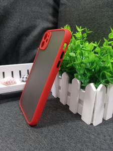 เคสโทรศัพท์มือถือ PC โปร่งแสงผิวด้านระดับพรีเมียม2022,เคสพร้อมปุ่มสีตัดกันสำหรับ Apple iPhone 11 Pro Max XS XR X 9 8 Plus 7 SE - Product Image 3