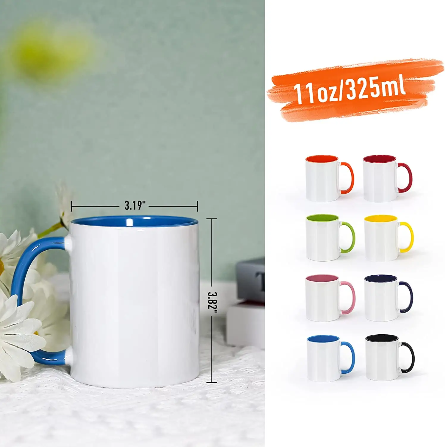High Quality color Printing Custom blank Sublimation Ceramic Mug sublimation mug supplier