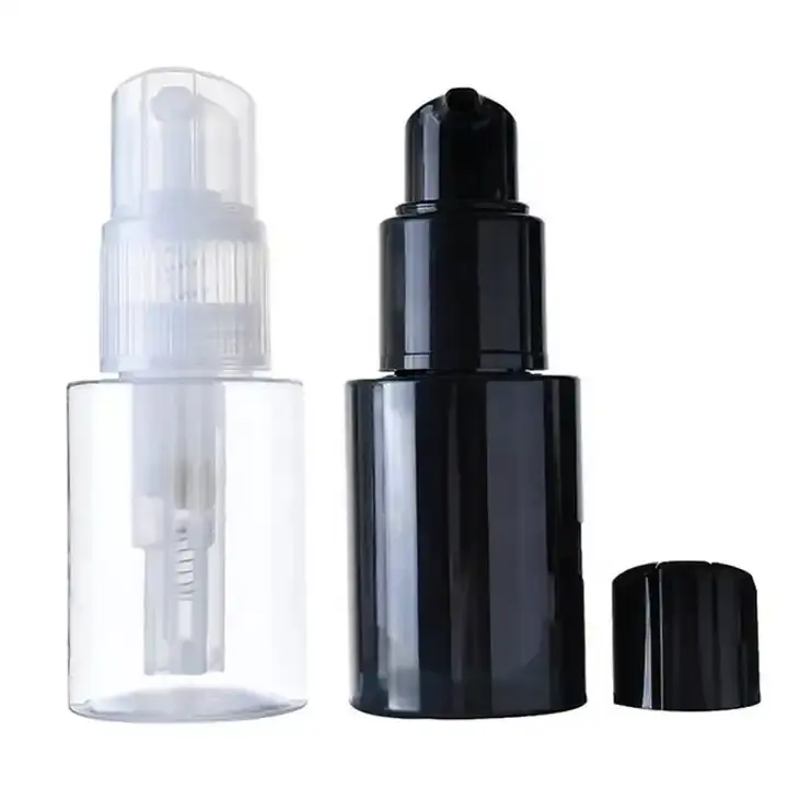 60ml 80ml 120ml clear color powder sprayer empty plastic talcum dry powder spray bottle with pump sprayer