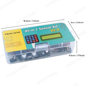 NEU 45 in 1 Sensor module 16 Arten Starter Kit für Arduino Raspberry Pi, besser als 37 in 1 mit Box für UNO Set R3 MEGA2560