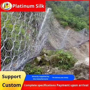 ตาข่ายป้องกันภัยพิบัติทางธรณีวิทยาบนเนินเขา SNS ตาข่ายลวดเหล็กยืดหยุ่นสีดำ สำหรับป้องกันหินร่วง - Product Image 2