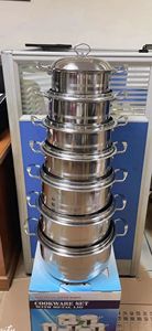 Stainless Steel Cookware Commercial Cooking Pot <strong>Set</strong> Soup Cookware <strong>Sets</strong>,<strong>20</strong>-22-24-26-28-<strong>20</strong>-32cm Seven Piece <strong>Set</strong>
