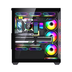 LovingcoolカスタムOEMゲーミングPCケースサポートM-ATX MB2.5 SSD 3.5HDDパノラマビジョンガラスPCキャビネットATXコンピューターゲーマーケース - Product Image 3